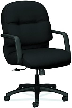 Стол за управител на HON - възглавница-Мека серия за среден офис, черна (H2092)