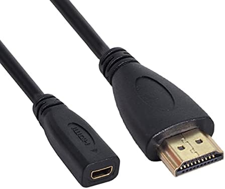 Cablecc 20 см Конектор Micro HDMI Женски-HDMI Мъжки Кабел-Адаптер за Таблети и Мобилни телефони
