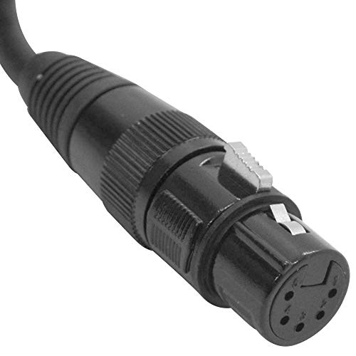 Сеизмични Аудиоколонки DMX Ротационен Кабел, адаптер, 3-Пинов XLR до 5-пинов свързващ кабелям XLR, XLR3M - XLR5F, 6-Инчов кабел