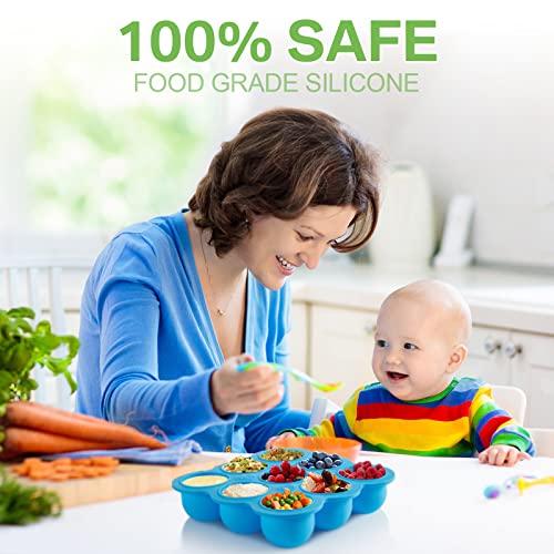 Контейнер за съхранение на детска храна / в опаковката, Силикон Тава за съхранение във фризер за бебешка храна