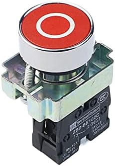 TIOYW 22 мм Бутон Start Stop с символ на стрелка XB2 Плосък сензорен бутон, превключване на бутона, автоматично нулиране, точков switch (Цвят: XB2-BA4322)