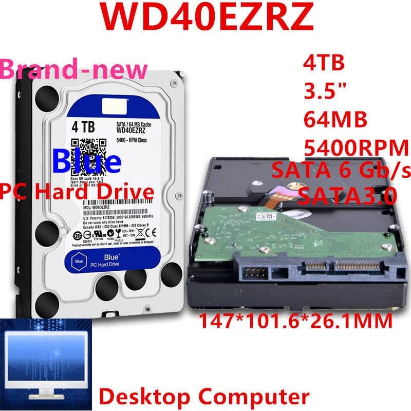 Твърд диск за Blue 4 TB 3,5 SATA 6 Gb/сек. 64 MB 5400 об/мин за Вътрешен твърд диск за десктоп твърд диск за WD40EZRZ