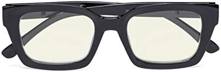 CessBlu Големи Сини Светлинни Блокер Очила за Жени за Квадратен Четене Компютърна Нарязани на Дигитални Uv лъчи
