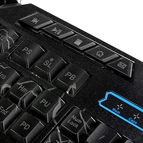 Проводна USB-детска клавиатура A878 със 114 клавиши с led подсветка и Шарките на пукнатини Черен Цвят