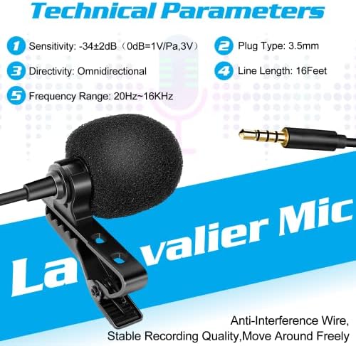 Петличный микрофона на ревера на професионален клас за Micromax Vdeo 4, Съвместим с мобилен телефон iPhone