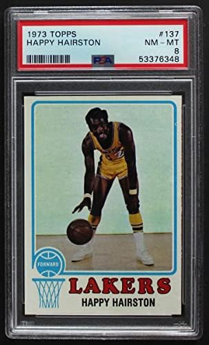 1973 Topps 137 Хепи Хейрстон Лос Анджелис Лейкърс (Баскетболно карта) PSA PSA 8.00 Лейкърс в Ню Йорк