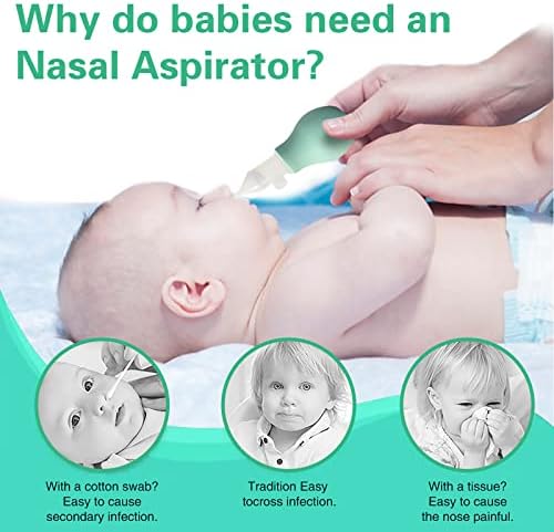 Детски Назален Аспиратор за Еднократна употреба, Антирефлюксный за Пречистване на носа, Мек Силикон Назален Аспиратор за Новородени Бебета (Розово, един размер)