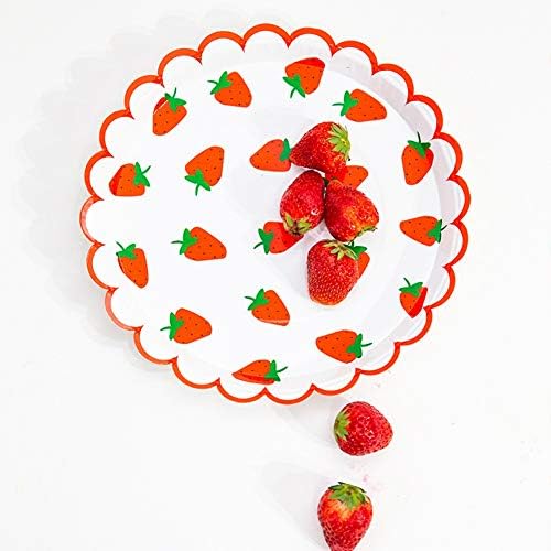 MaitianGuyou за Еднократна употреба Украса за парти с ягоди, Чиния с ягоди за 40 броя-ва, Аксесоари за парти