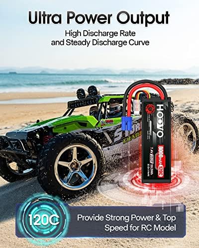 HOOVO 2S Lipo Батерия 7,4 8000 ма 120C RC Акумулатор Твърд Калъф ЕС5 Конектор Съвместим с радиоуправляемыми превозни