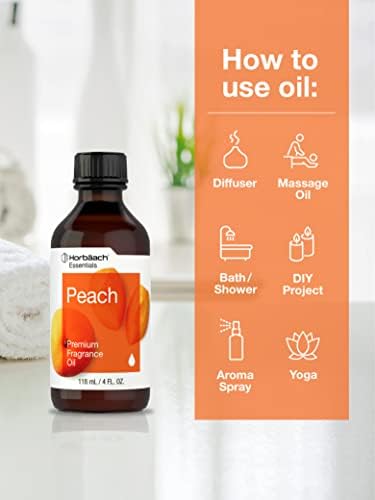 Праскова ароматно масло | 4 ет. унция (118 ml) | Premium | за обектите, производство на свещи и сапун, занаяти