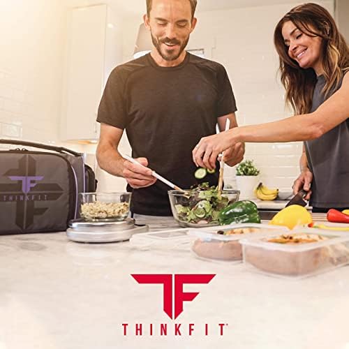 Изолиран обяд-бокс ThinkFit за готвене и хранене с 6 подлежат на повторна употреба контейнери за контрол на
