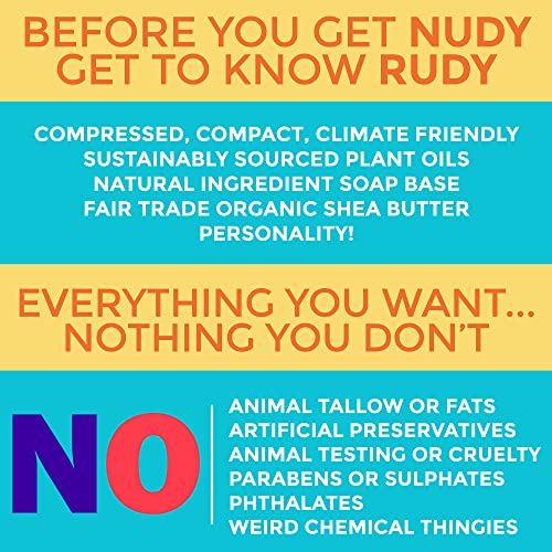 Естественият сапун Nudy Rudy | 3 опаковки на Различни Блокчета Органичен Сапун с масло от шеа | Овлажняващ