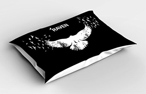 Имитация на възглавници с образа на Гарван, Абстрактна Птица В Кельтском Стил Вътре Рунического Кръг, Декоративна Калъфка