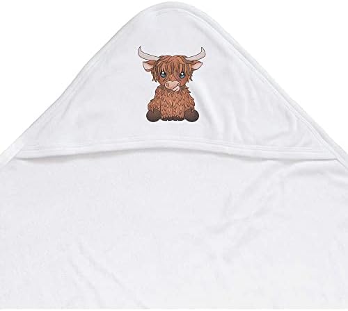 Бебешка хавлиена кърпа с качулка Azeeda 'Highland Cow' (HT00020172)