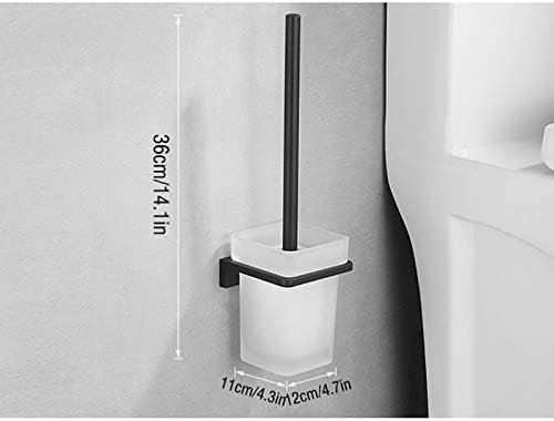 HONGYIFEI2021 Четка За Почистване на Тоалетната чиния Държач Тоалетна Четка Стъклена Чаша Черно Набор от Притежателите на Четка