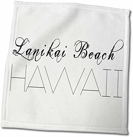 3. Американски плажове - Плажа Ланикай, Хавай, черно на бяло - Кърпи (twl-276046-3)