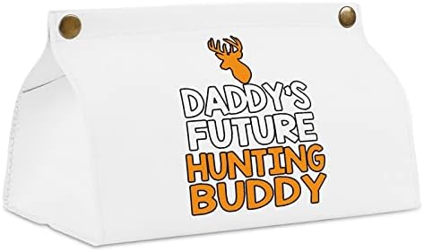 Татко Future Hunting Buddy Кутия За Салфетки Корица Модерни Кърпички От Изкуствена Кожа Държач за Кърпички за Кола