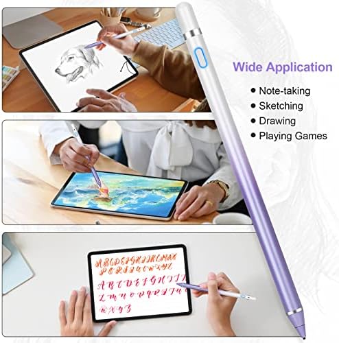Стилус за сензорни екрани, Active Digital Pen Молив Fine Point е Съвместим с iPhone, iPad и други планшетами ...