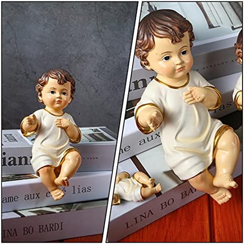Фигурка на Бебето от Тойвиана, Религиозна Украса, Статуя на Детето Исус, Статуя на Детето Исус от катран в Свещена Кърпа, Коледна
