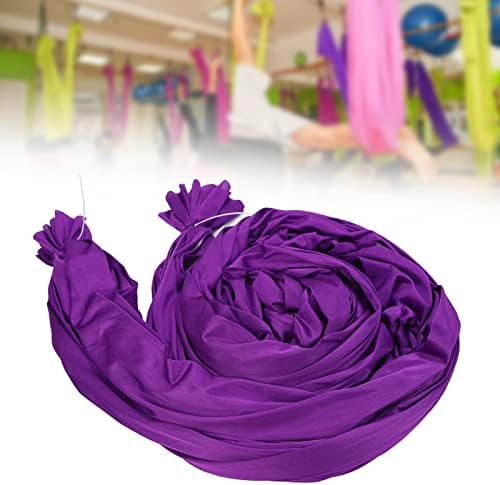 Въздушен Хамак за Йога, Гъвкавост, Мултифункционален Облекчаване на Болки В гърба, Люлка за Йога, Фитнес Хамак (紫色)