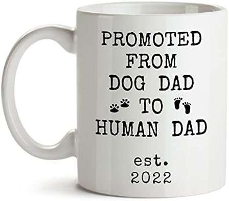 Обявяването на Раждането на Ново Папиного дете Pocstar Design 2022, Чаша За мъжа От една жена, Рекламираната баща-Кучето
