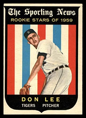 1959 Topps 132 Дон Ли Детройт Тайгърс (Бейзболна картичка) EX/MT Тайгърс