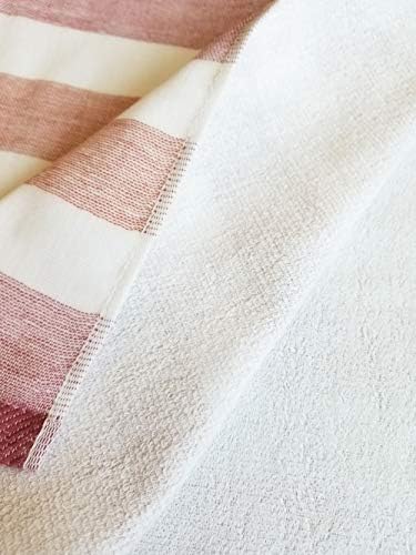 Японското кърпа за ръце IPPINKA Senshu - Сверхмягкое и быстросохнущее - В двухцветную ивица - 13,4 x 31,5 инча - Червен