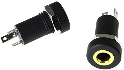 BLLNDX 3,5 мм Конектор за закрепване на стереопанели 2 ЕЛЕМЕНТА 3,5 мм 1/8 инча Мини Женски Конектор За Закрепване