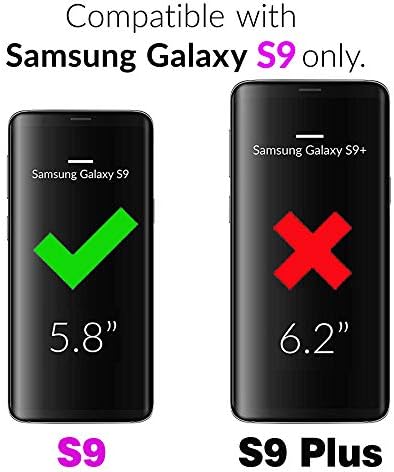 Съвместим с Samsung Galaxy S9, една чанта-портфейл, се презрамка през рамо, Държач за карти, Поставка, Многофункционална 2 в