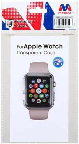 MYBAT за Apple Watch 42 ММ Тънък, Твърд Защитен Калъф с капаче, Прозрачна капачка (Clear)