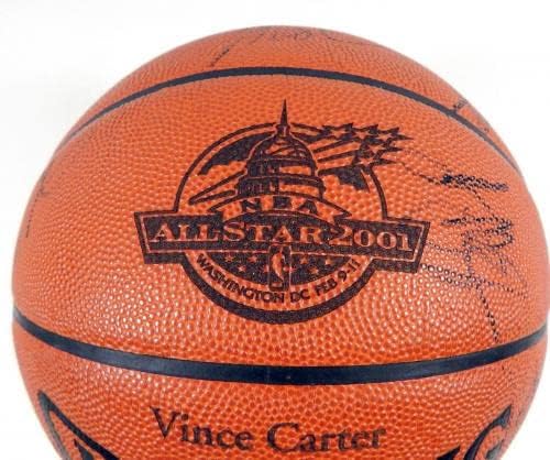 2001 Екип от NBA All Star Game Подписа на баскетболен клуб Spalding Basketball 20+ Авто JSA Кобе Брайънт -