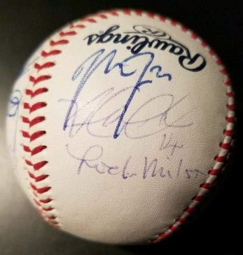 Майк Пъстърва 2012 Екип Salt Lake City Bees Подписа Бейзболен PSA/DNA AUTHENTIC - Бейзболни топки с автографи