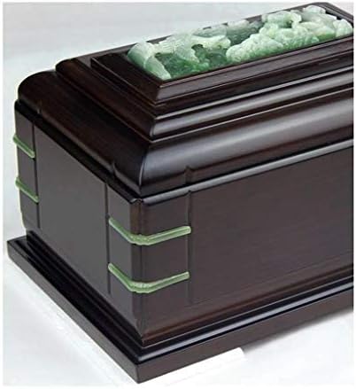 Урна за Кремация под формата на Гроб EYHLKM, Урна за Праха на Човека за Възрастни, Спомен Погребение от Твърда Дървесина Голям Размер, Ръчна Дърворезба На Узору