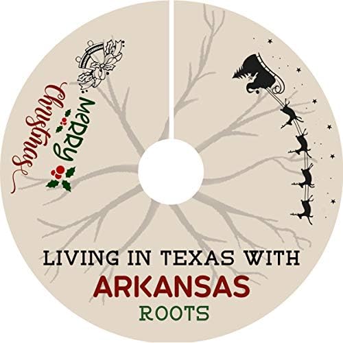 Пола за Коледно 44 инча - Живот в Тексас с Корени в Арканзас - Коледна Украса На по-Големи разстояния В закрито На Открито,