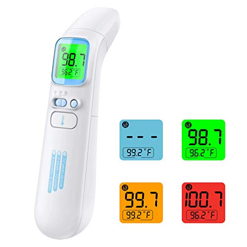 Термометър за Челото WISHDREAM за Възрастни, Детски Безконтактен Цифров Инфрачервен Ушния Термометър, с Аларма за повишена