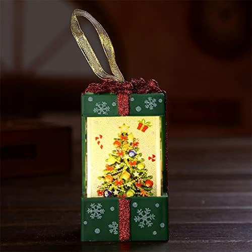 Коледна Украса, Коледна Светещ Подарък Кутия Вятърна Лампа Подарък за Приятелите на Коледа за Декорация на Хола Атрактивни Трайни Украса