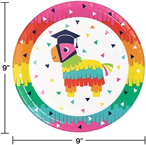 Творчески Конвертирующие Хартиени чинии Fiesta Забавни, 9 инча, многоцветни