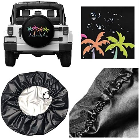 MSGUIDE Калъф за резервна гума Тропически Палми на престоя си, за плаж, отдих, Защита на джанти гуми за джипове,
