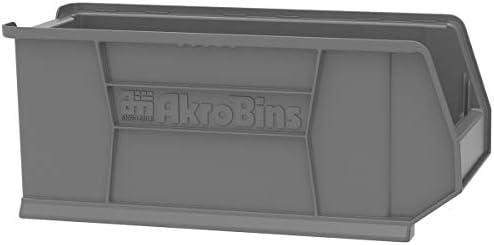 Akro-Mils 30287 Сверхразмерный Пластмасов контейнер AkroBin за ултра силна штабелируемого за съхранение, (24 инча Д x 11 инча Ш x 10 инча), прозрачен, (4 опаковки)