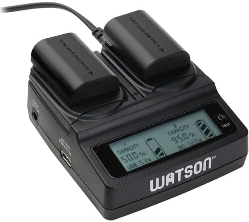 LCD зарядно устройство Уотсън Duo за батериите Sony серия P, H и V.