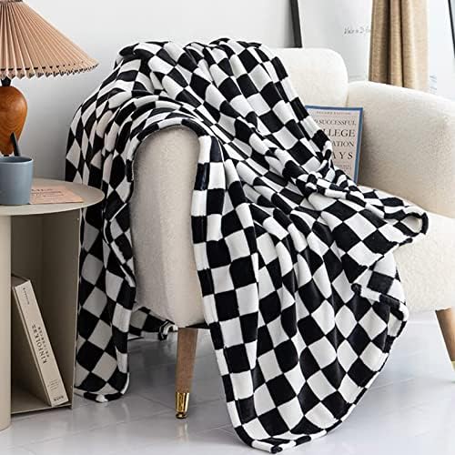 Наметала в шахматна дъска модел Луксозно фланелевое одеяло в клетката - Супер Мек и топъл каре от полиестер за