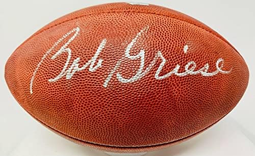 Делфините Боб Гриз Подписа С Wilson Super Bowl VIII Football Fanatics A776863 - Футболни топки С Автографи