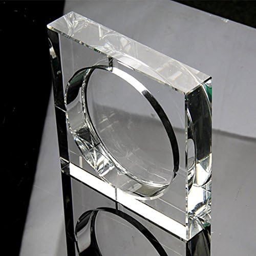 Голяма Квадратна Кристален Пепелник Amlong Crystal с Подарък предавателна кутия, 6 x 6 инча (150 мм X 150 мм), Бистра