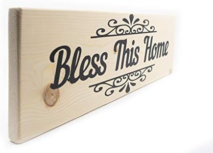 Благослови Този Дом, Кристиан Библейски подарък, Дървени Стенни Табела, Декор, Плоча, от истинско Дърво, Подарък от Любов, Надежда,