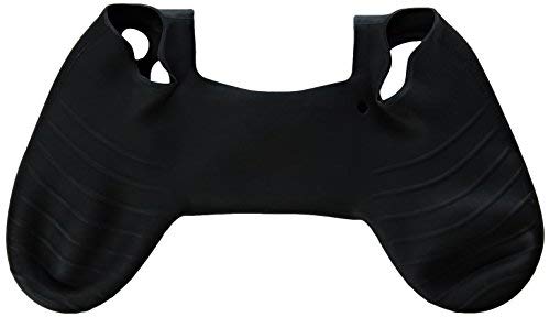 ZedLabz pro Мек Силиконов калъф с кожено покритие за контролер на Sony PS4, Гумен калъф-броня с Оребрена дръжка [Playstation