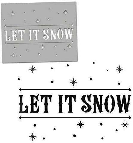 Коледен шаблони Нека вали сняг | Шаблони за произведения на изкуството - Инструмент за декорации и рисуване със собствените