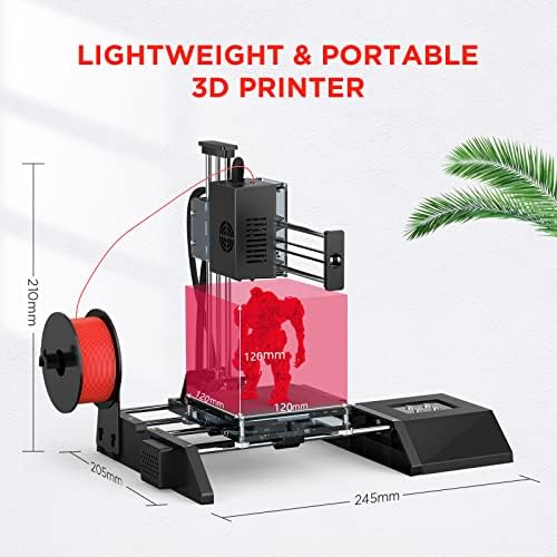 3D-Принтер, Мини Принтер с Конци PLA 10 м, 3D-печат с висока Точност на Печата, Мобилна Печатна платформа, Безшумен Дизайн, Мини-Настолна