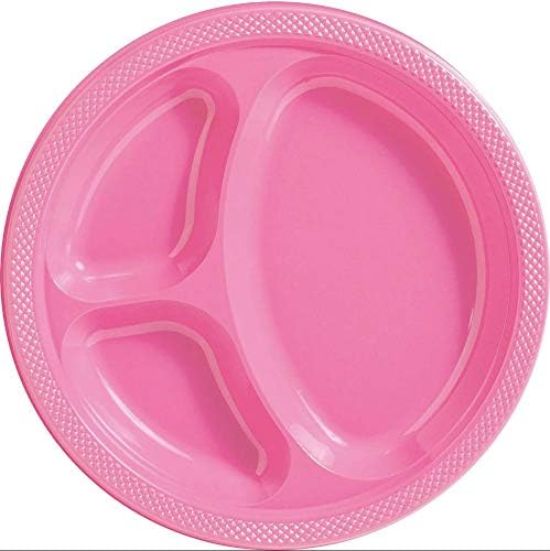 Нови Лилави Разделени Пластмасови чинии - 10 1/4 инча, опаковки от 20