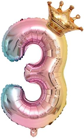 YIISU 868x7x Короната на Номер Балони Балони Номер Балон честит Рожден Ден Украса За Парти 32 Инча