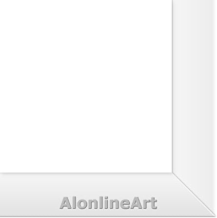 Alonline Art - Сътворението на Адам на Микеланджело | Картина в бяла рамка, Напечатанная отпечатъци от памук, най-до пенопластовой дъска | Готови да бъдат окачени рамка | 47